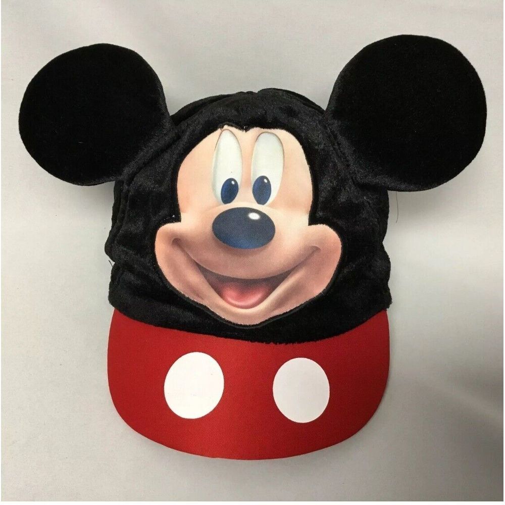 Disney Mickey Mouse Ball Cap with Ears Adjustable Lined